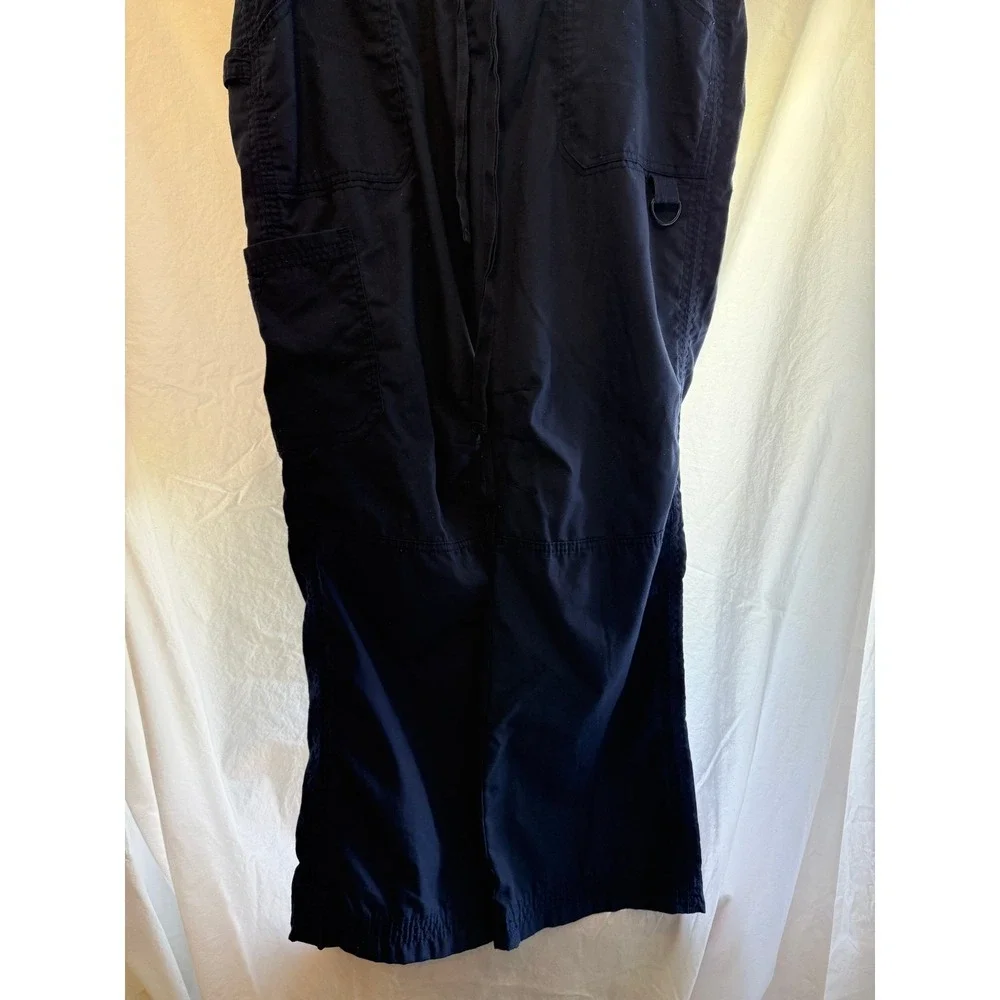 Bannock Court Navy Blue Cargo Scrub Pants Womens Large Elastic Waist Utility